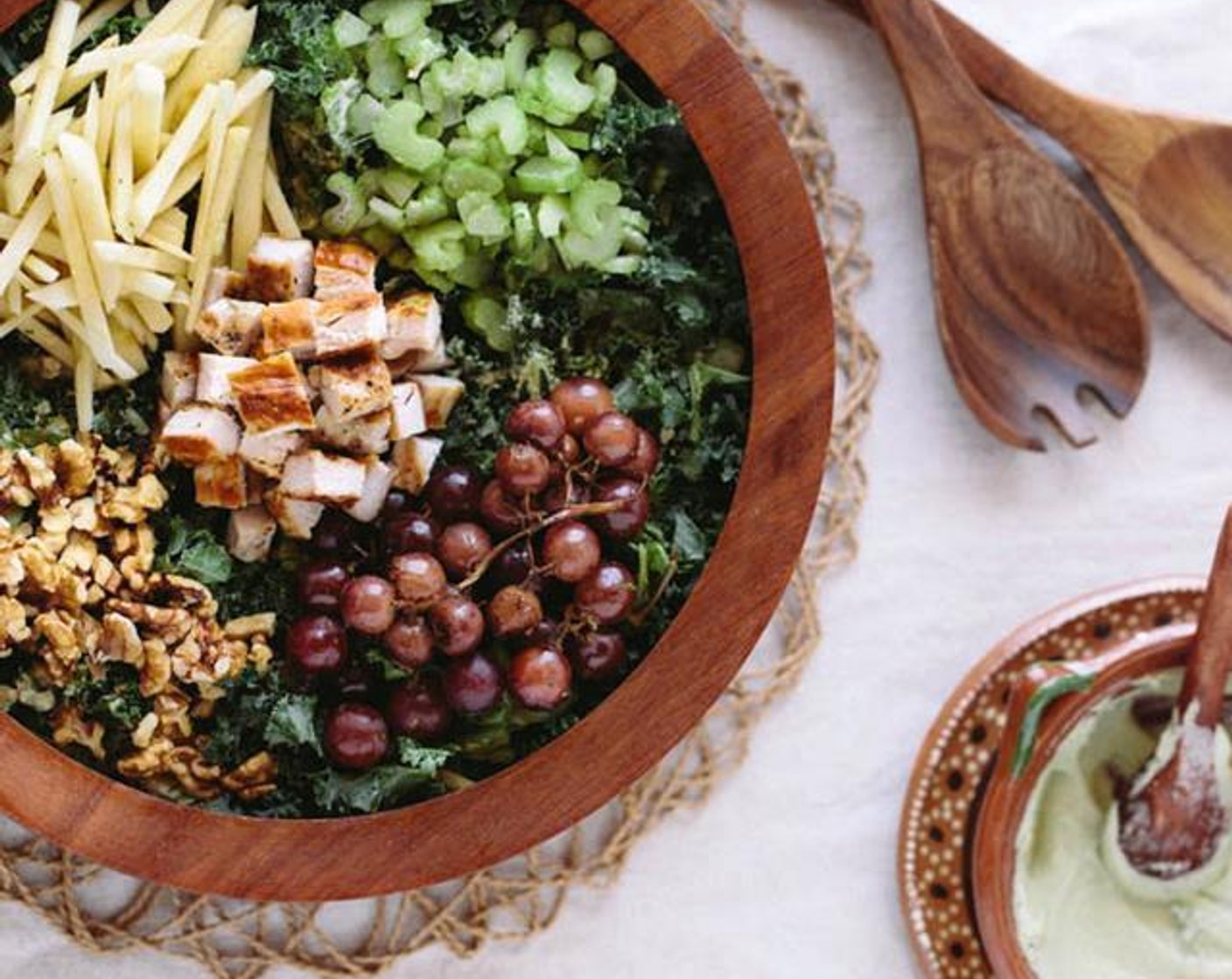 Kale Waldorf Chicken Salad & Cashew Avocado 'Mayo'