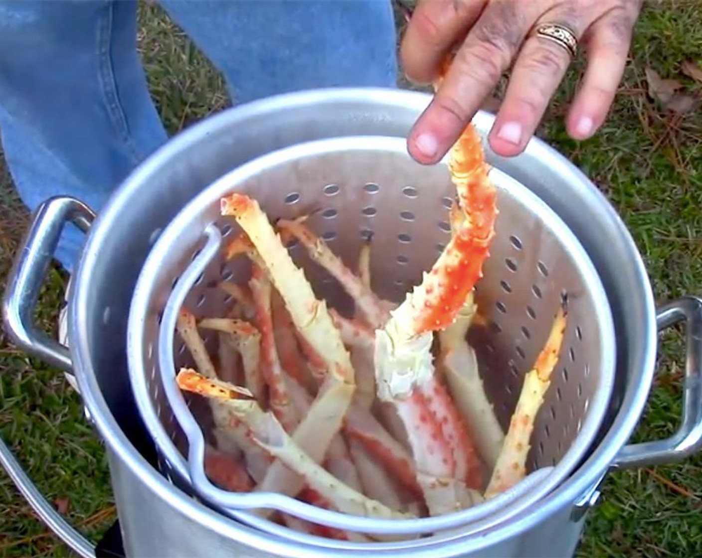 step 10 When it reaches desired temp, turn off the hear and reheat your clarified butter. Remove crabs from the steamer and serve.