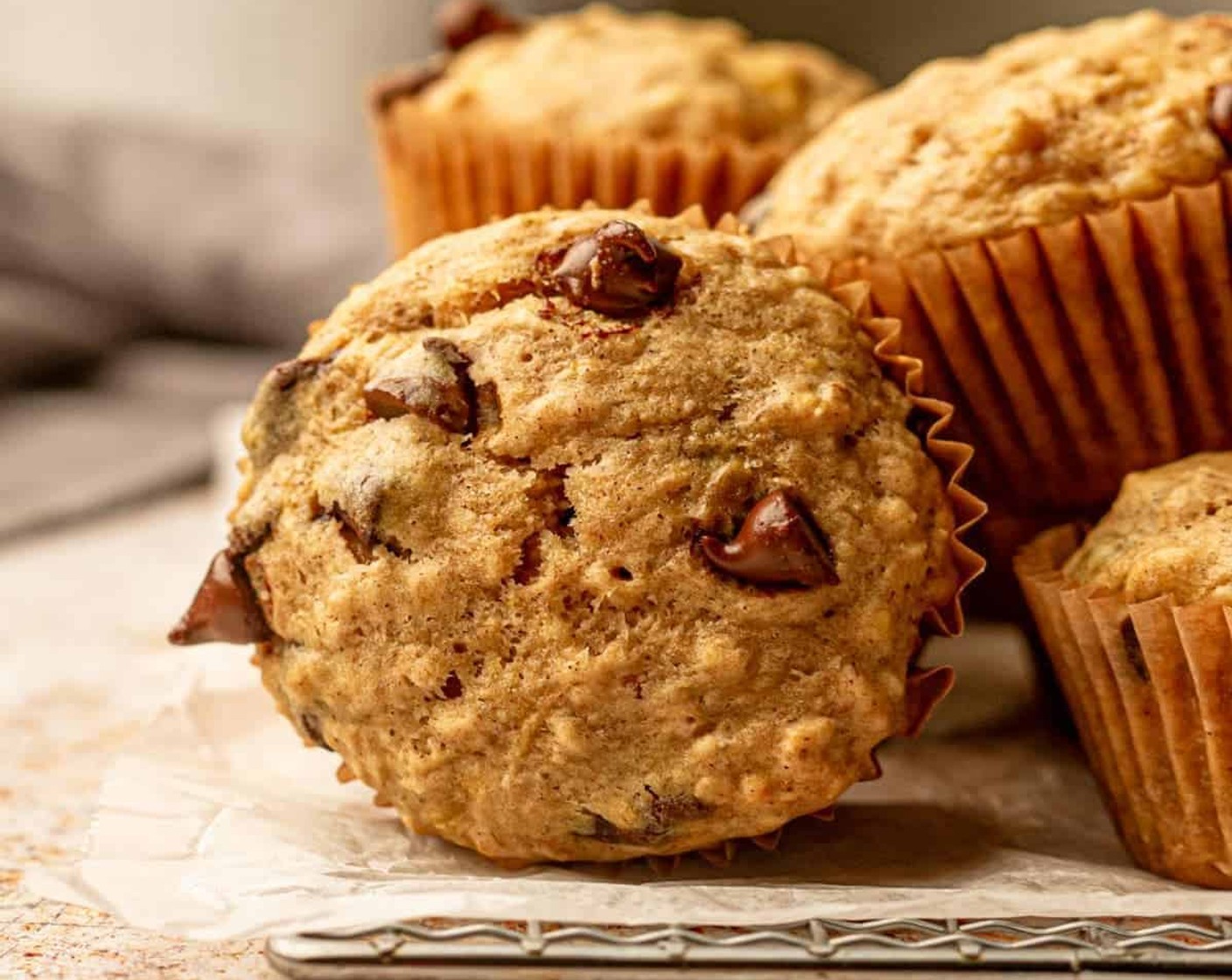 Oatmeal Chocolate Chip Banana Muffins