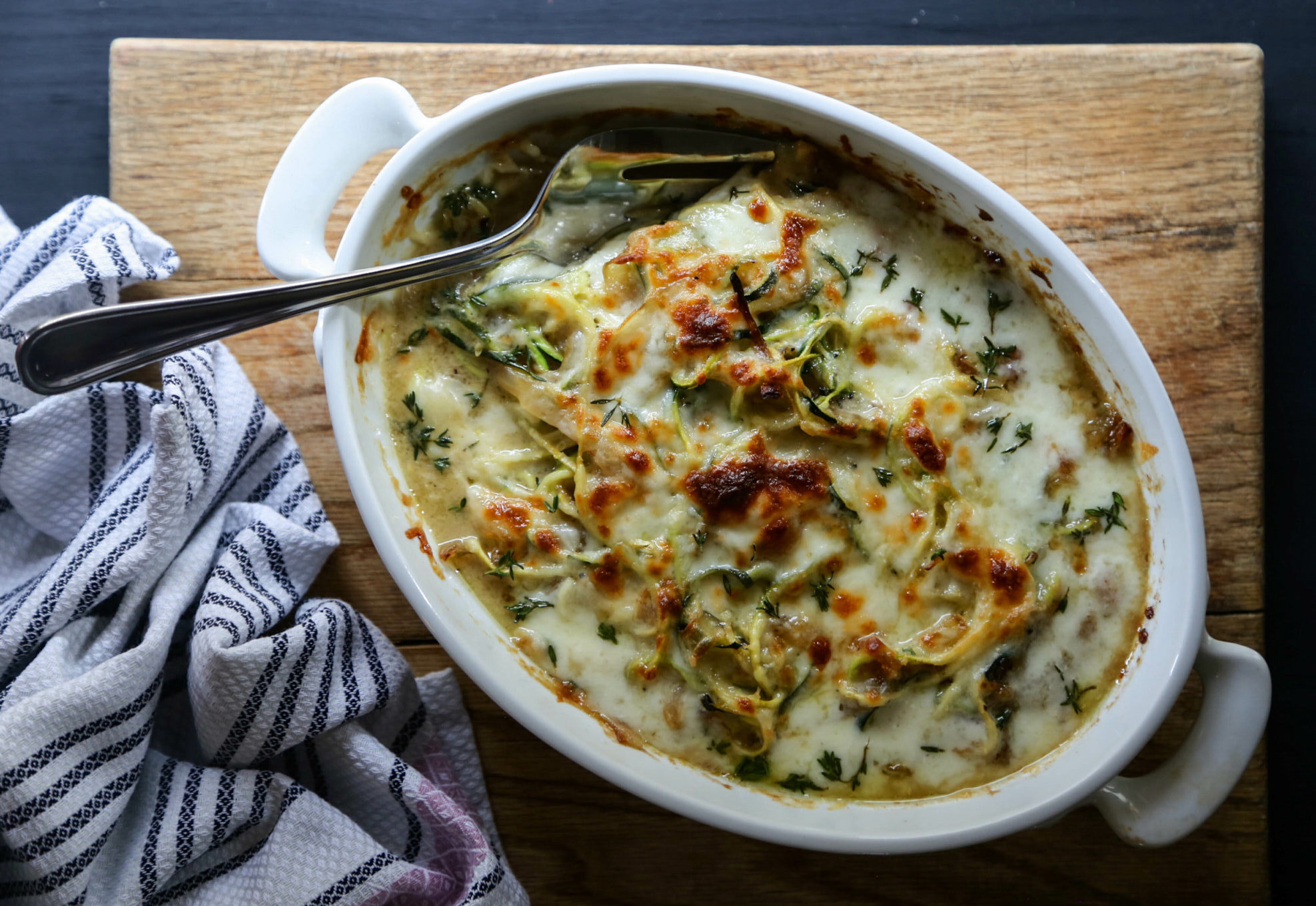 French Onion Zoodle Bake Recipe SideChef