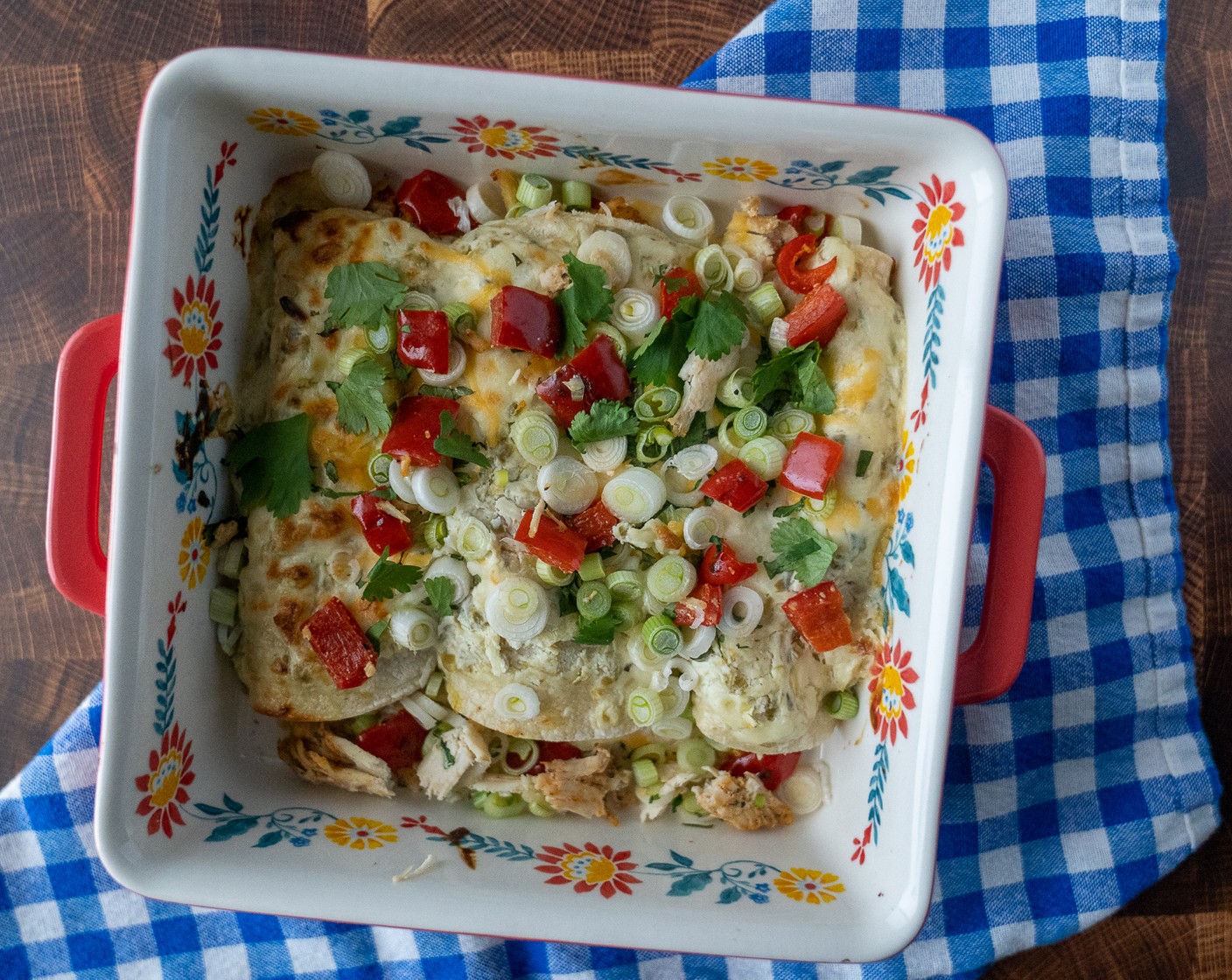 Verde Sour Cream Chicken Enchiladas