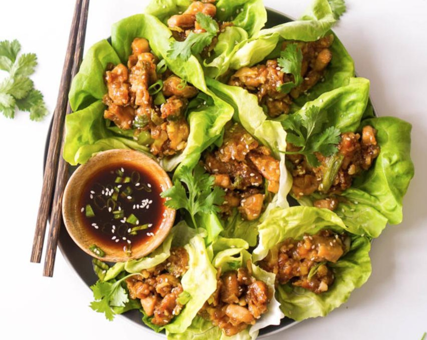 Paleo Chicken & Scallion Lettuce Wraps