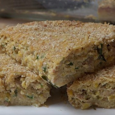 Tuna and Corn Crustless Quiche Slice Recipe | SideChef