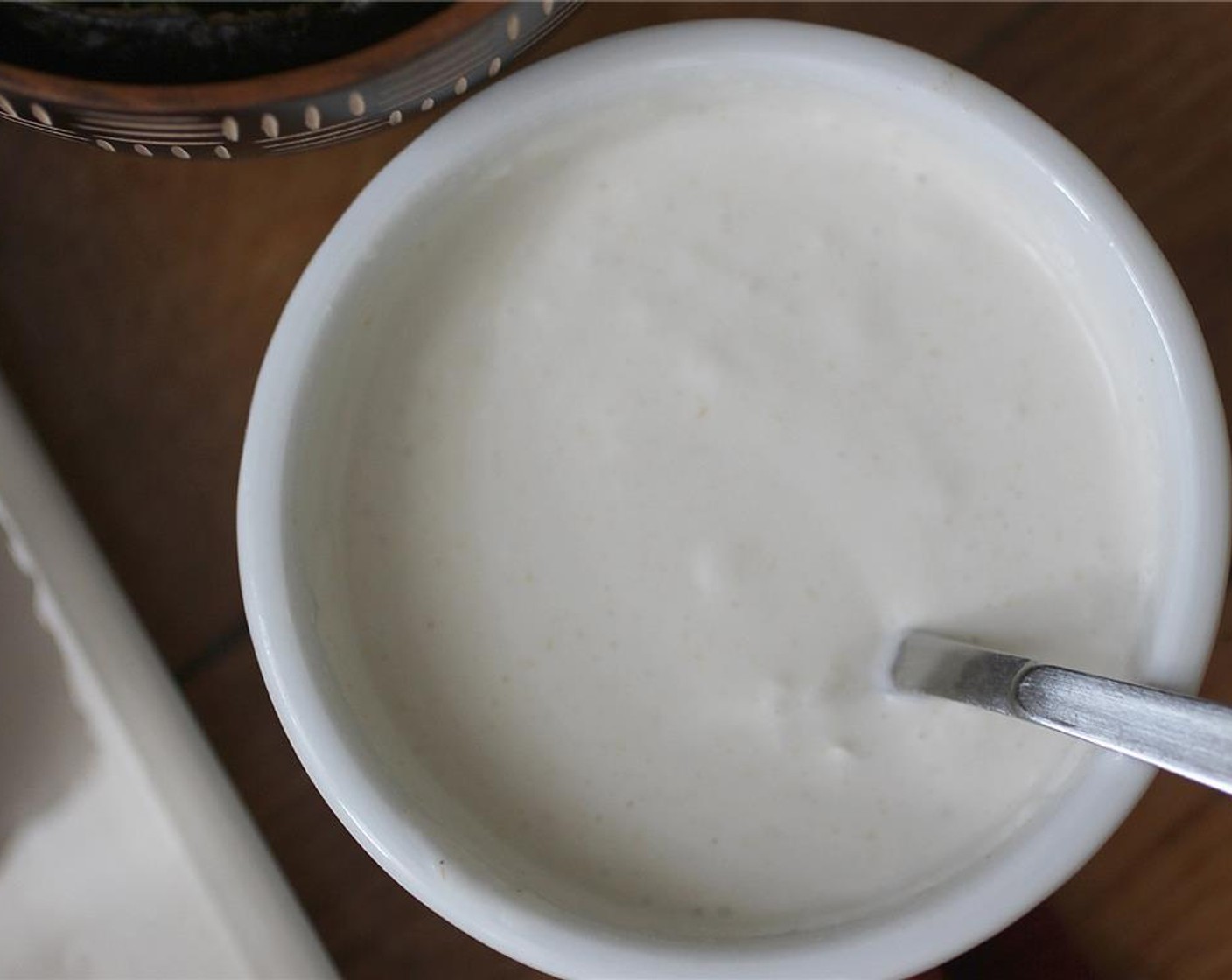 step 12 While the fritters are baking, mix the Coconut Milk (1 cup), Agave Syrup (1 tsp), juice of a Lime (1/4), Corn Starch (1 tsp), and Ground Ginger (3/4 tsp) together.