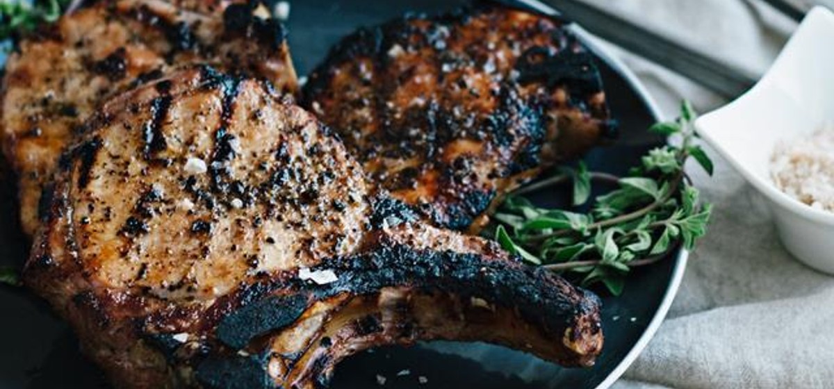 Grilled and Maple-Brined Pork Chops Recipe | SideChef
