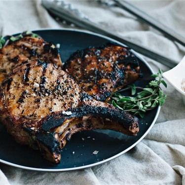 Grilled and Maple-Brined Pork Chops Recipe | SideChef