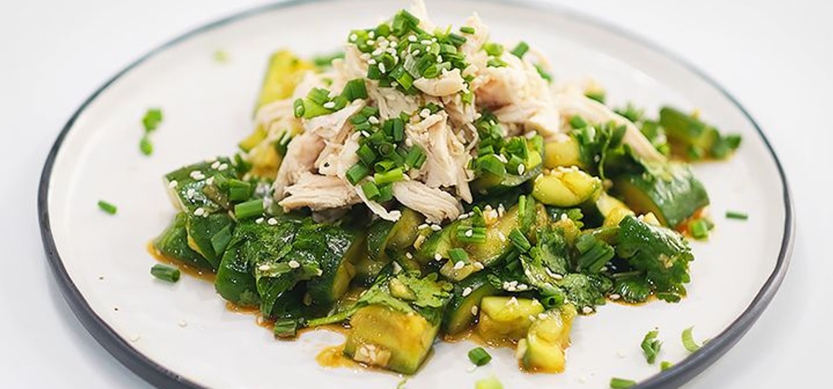 Sesame Chicken & Cucumber Salad Recipe | SideChef
