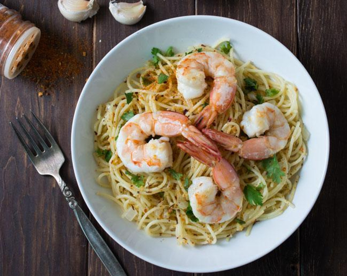 Mojo de Ajo Shrimp Pasta