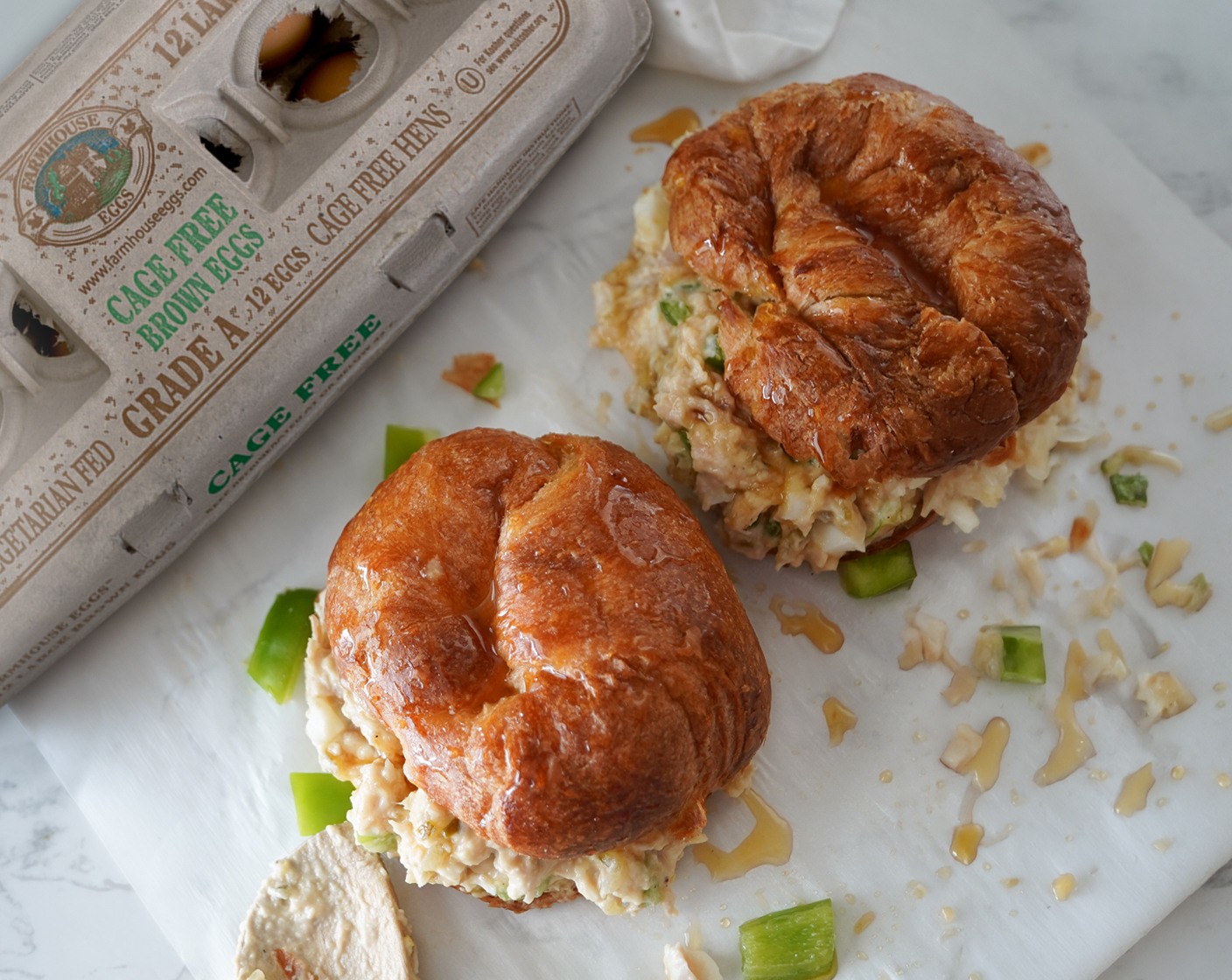 Chicken Egg Salad Sandwiches