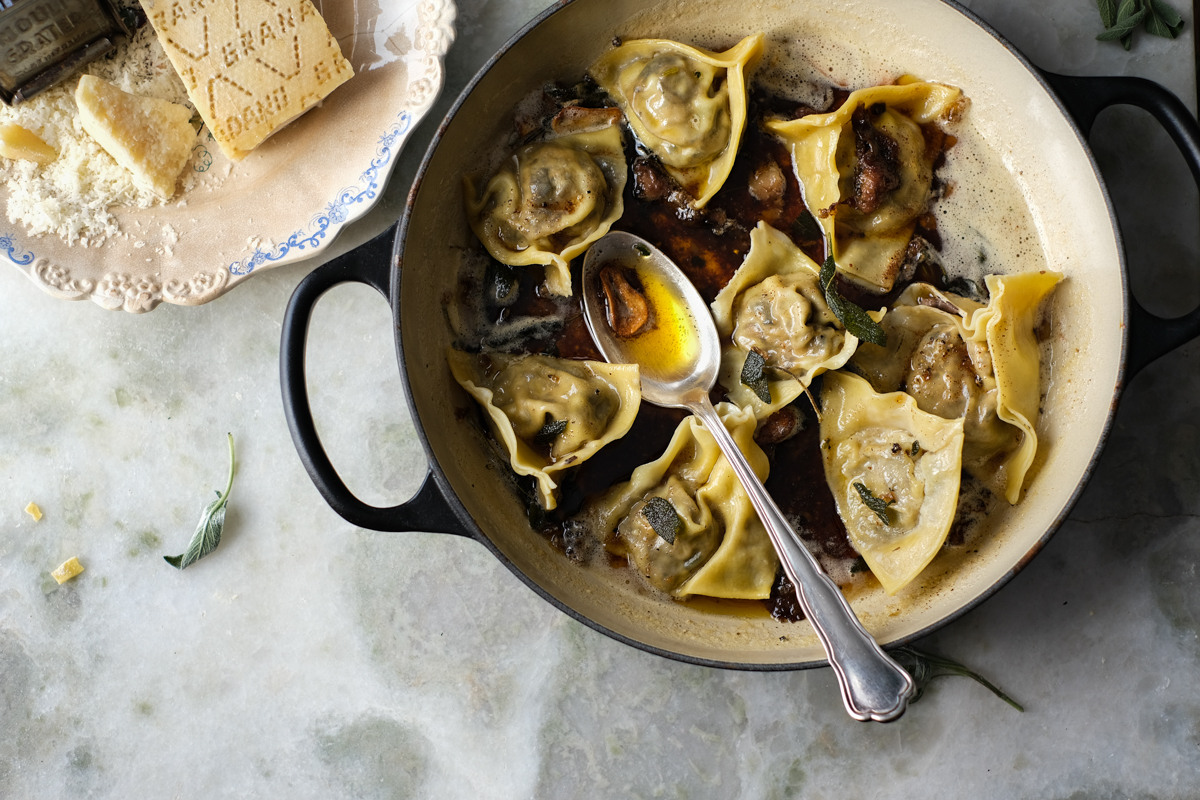 Mushroom Ravioli in Bone Marrow Butter Recipe SideChef