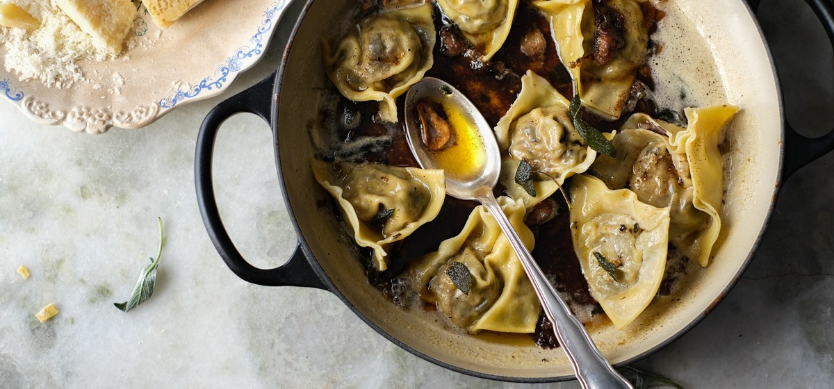 Mushroom Ravioli in Bone Marrow Butter Recipe SideChef