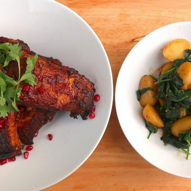 Goan Tandoori Pork Ribs with Aloo Palak Recipe | SideChef