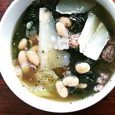 White Bean, Escarole & Sausage Soup Recipe | SideChef