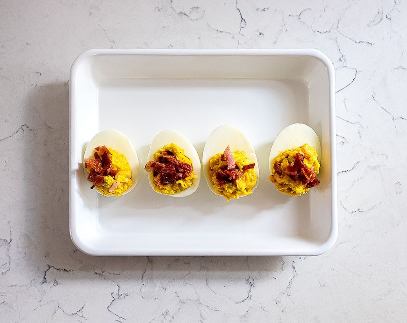 Bacon Swiss Deviled Eggs