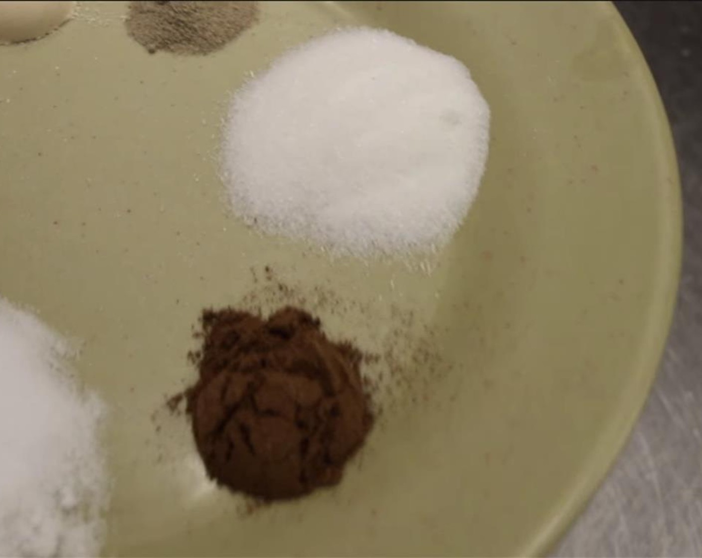 step 4 In a bowl mix the spice rub: Salt (1 Tbsp), Ground White Pepper (1/4 tsp), Ground Ginger (1/4 tsp), Simply Organic Garlic Powder (1/2 tsp), Chinese Five Spice Powder (1 tsp), and Granulated Sugar (1 tsp).