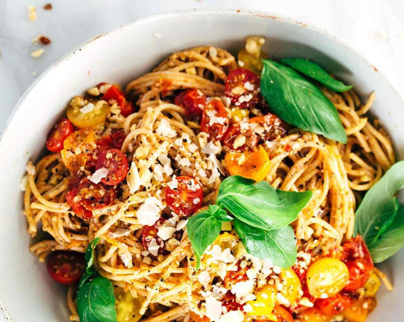 Roasted Tomato Basil Pesto Pasta