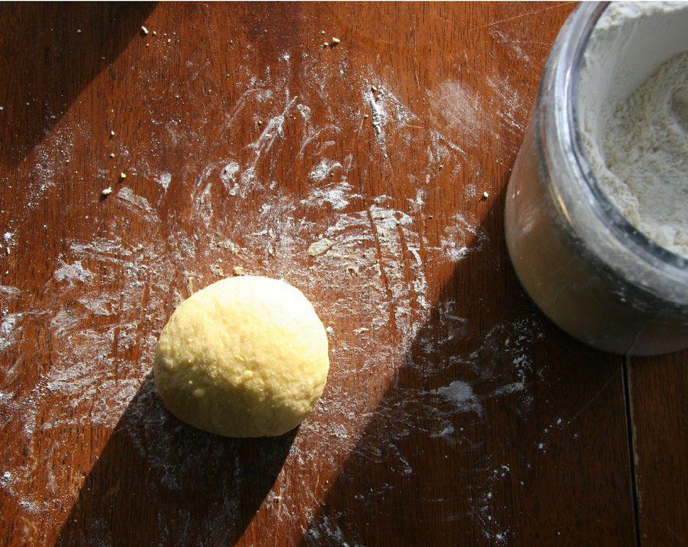 step 1 Make a well with Unbleached All-Purpose Flour (1 cup) on a work surface and add Eggs (2). Using your fingers, work the dough until it is smooth, adding flour whenever it seems too moist. Let it rest in the fridge for a half hour.
