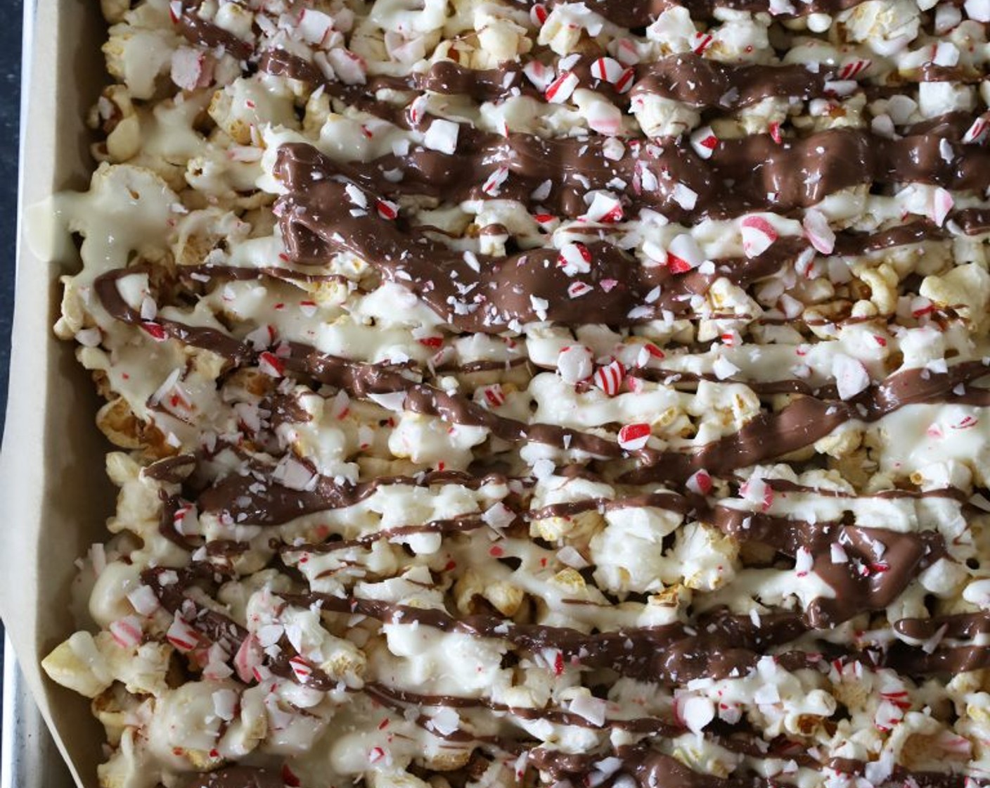Chocolate Peppermint Popcorn Bark