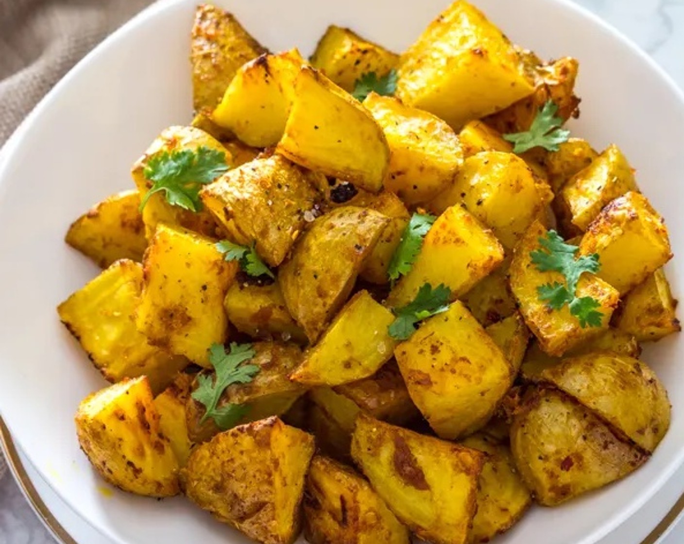 Roasted Thai Yellow Curry Potatoes