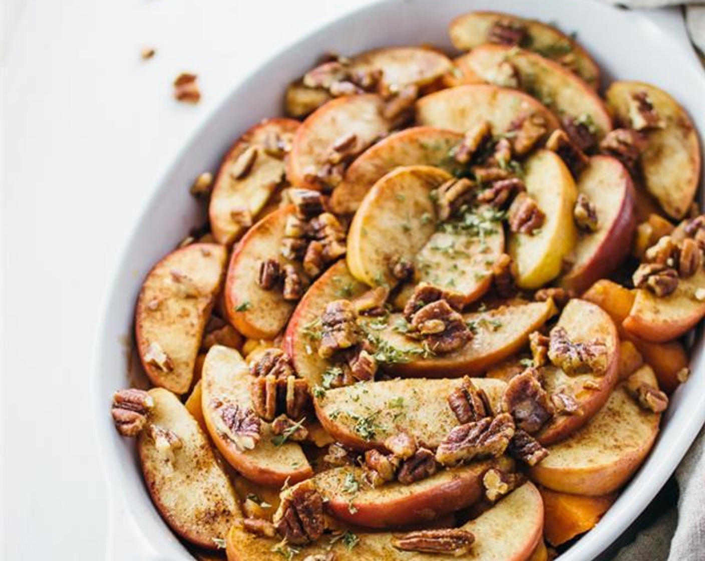 Cinnamon Apple Yam Bake with Pecans