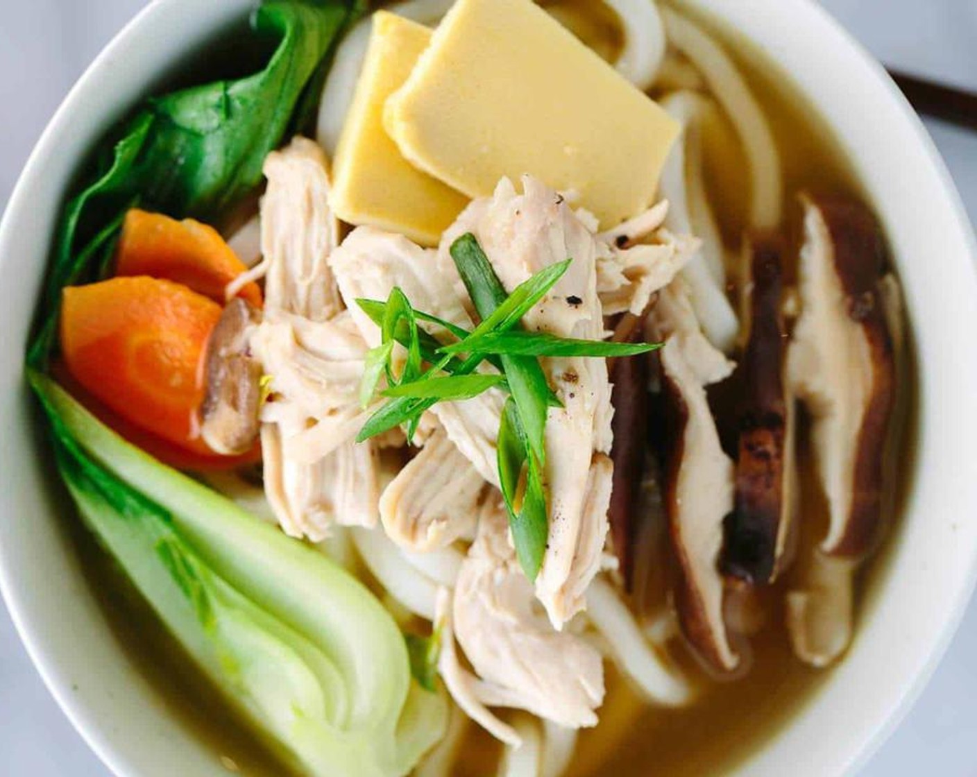 Chicken Udon Soup with Bok Choy