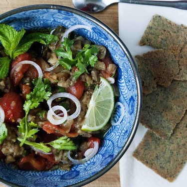 Roasted Eggplant and Tomato Dip Recipe | SideChef