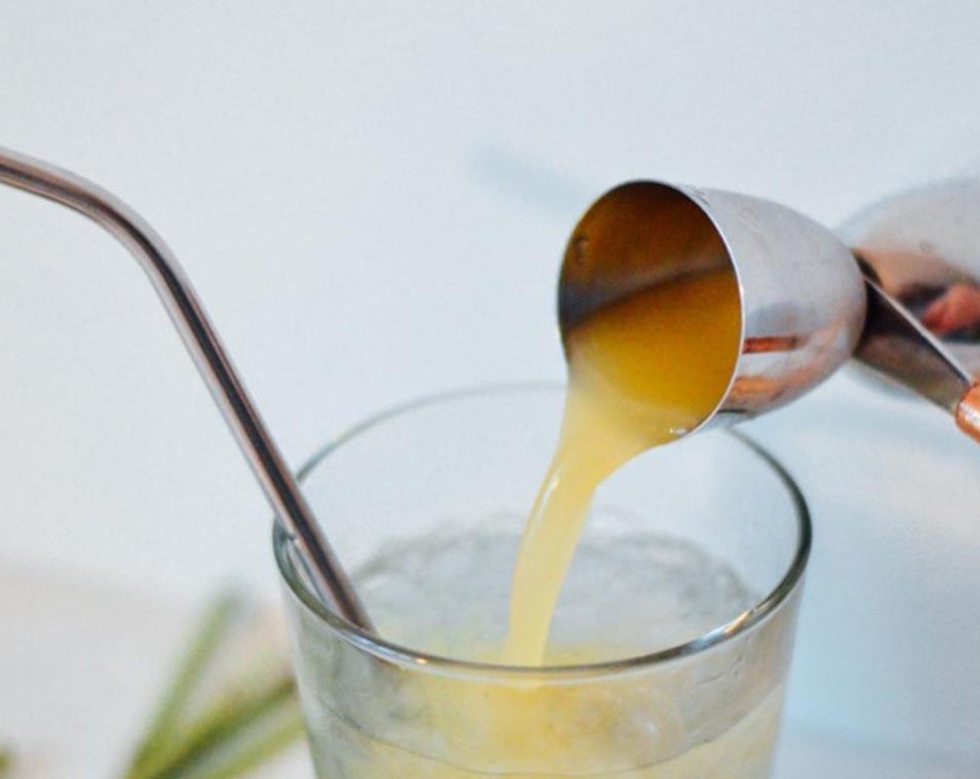 step 3 Add Pineapple Juice (1 fl oz) and stir again. Top with Ice (to taste).