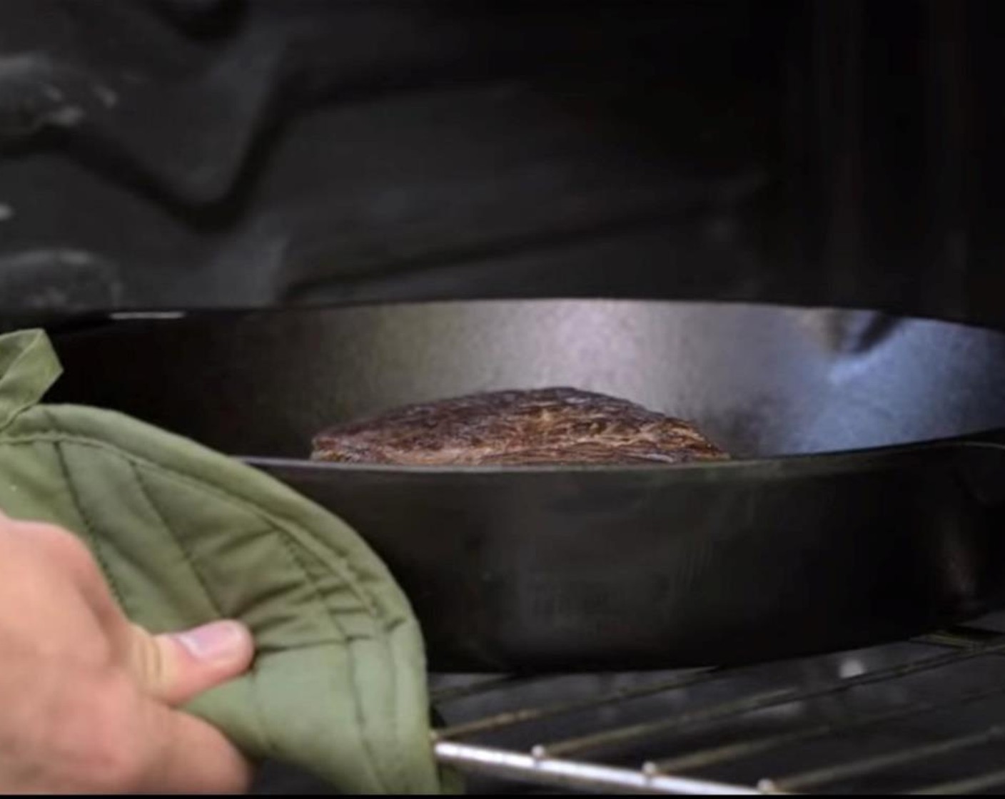 step 4 Transfer the pan to the oven and let finish cooking for two minutes.