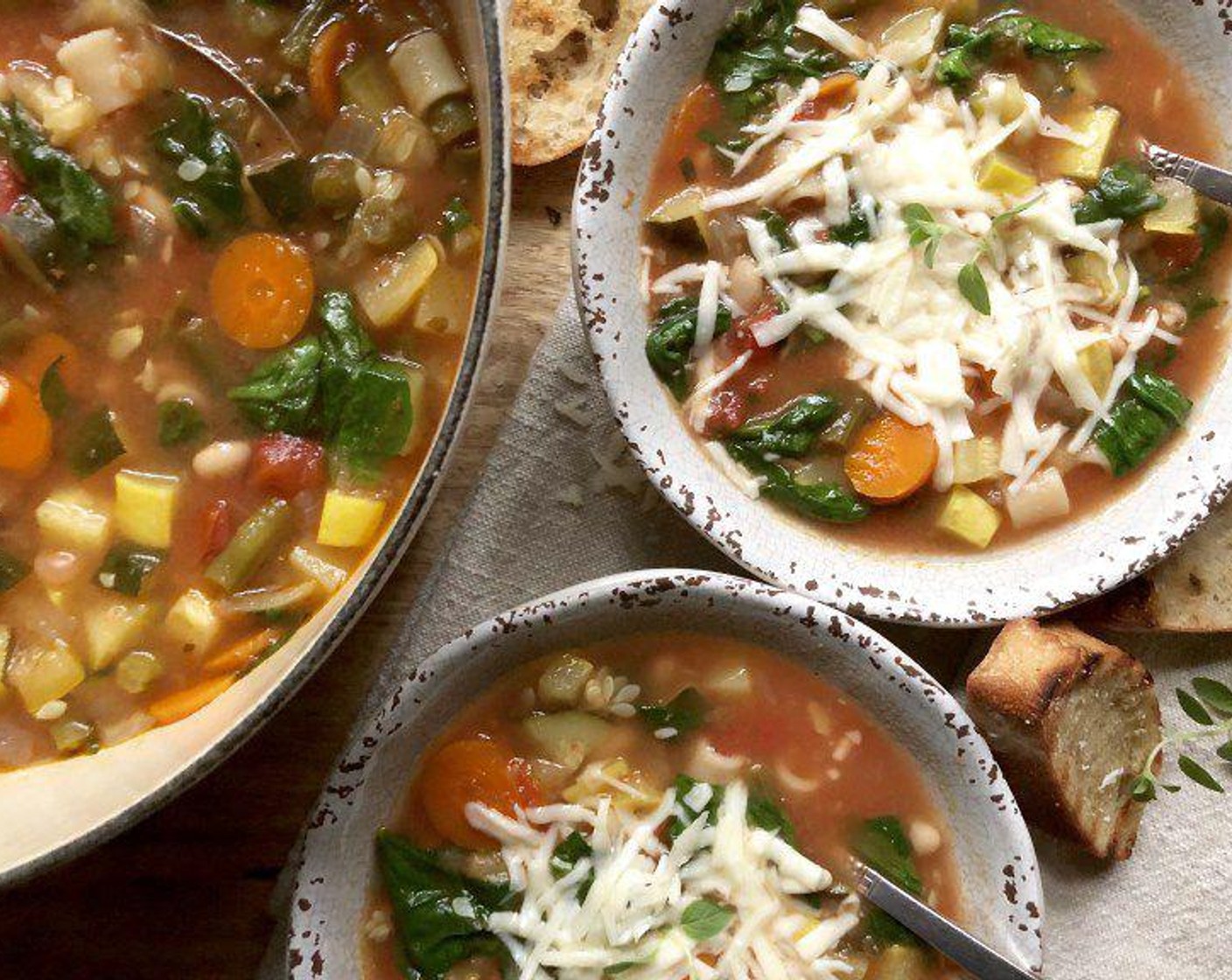 Cheesy End of Season Garden Minestrone