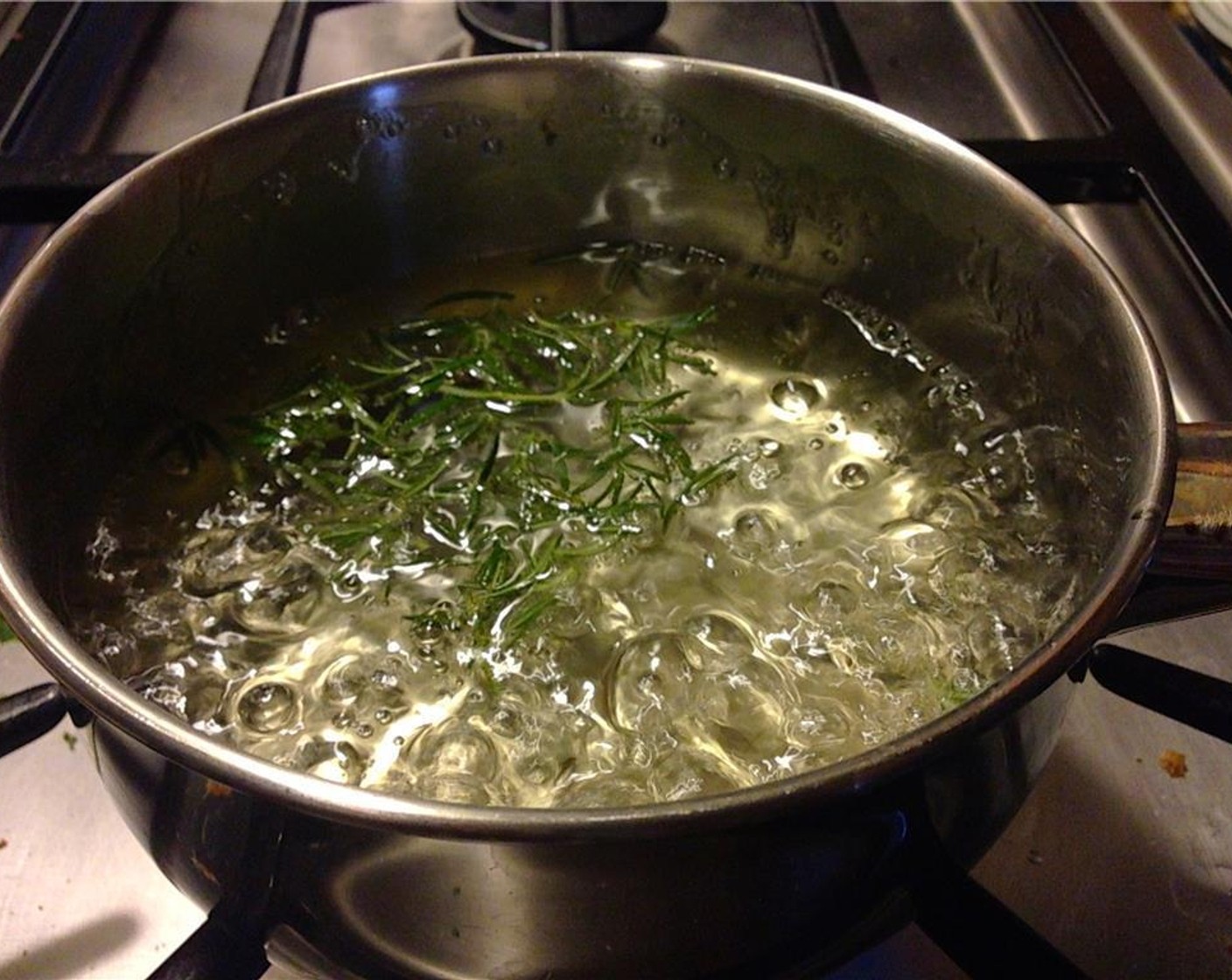 step 2 Bring the Water (1 cup), Granulated Sugar (1 cup), and the rosemary to a boil then turn off the heat.
