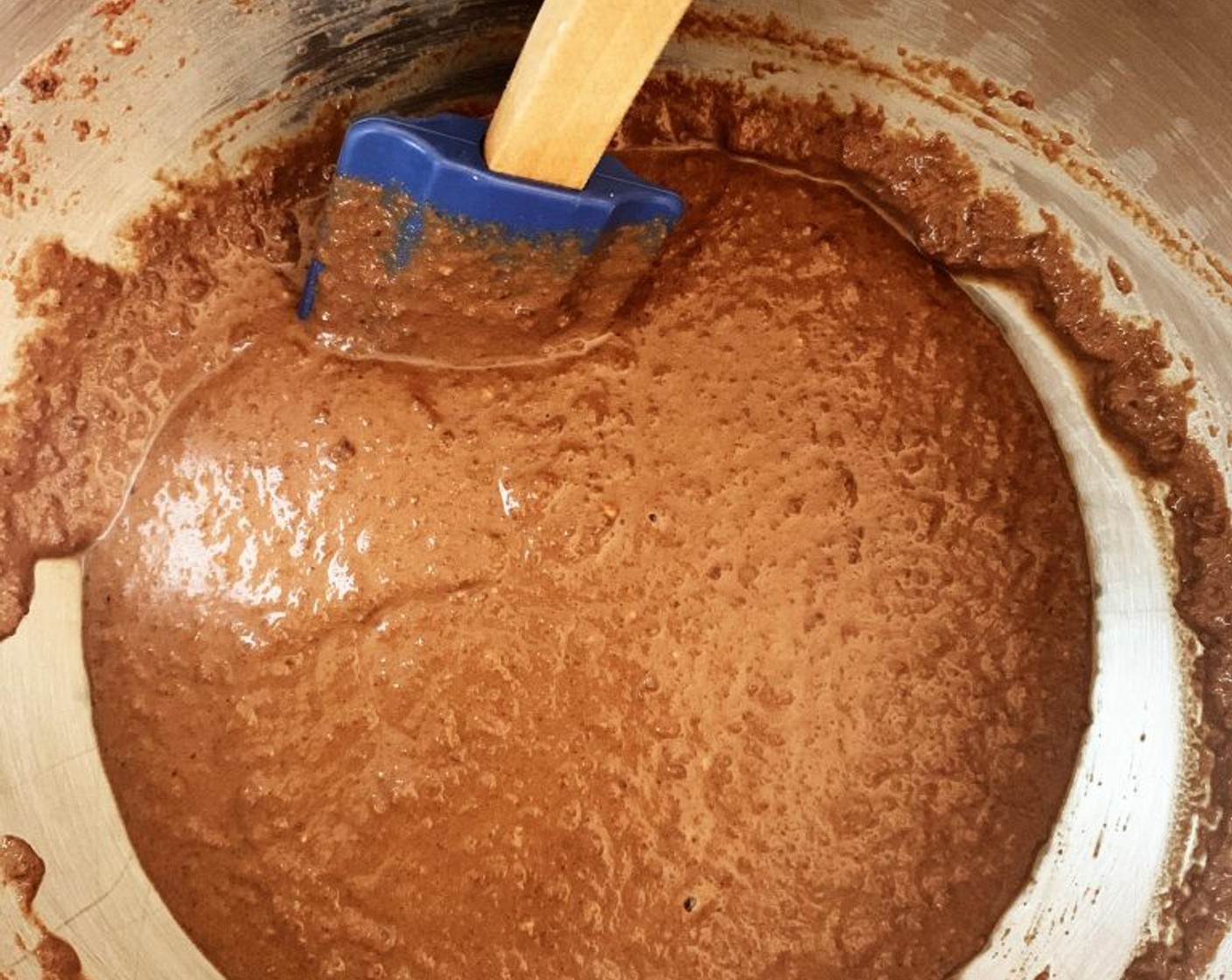 step 3 Transfer mixture into a bowl and add Milk (13 oz) and Baking Powder (1 tsp). Whisk all the ingredients together.