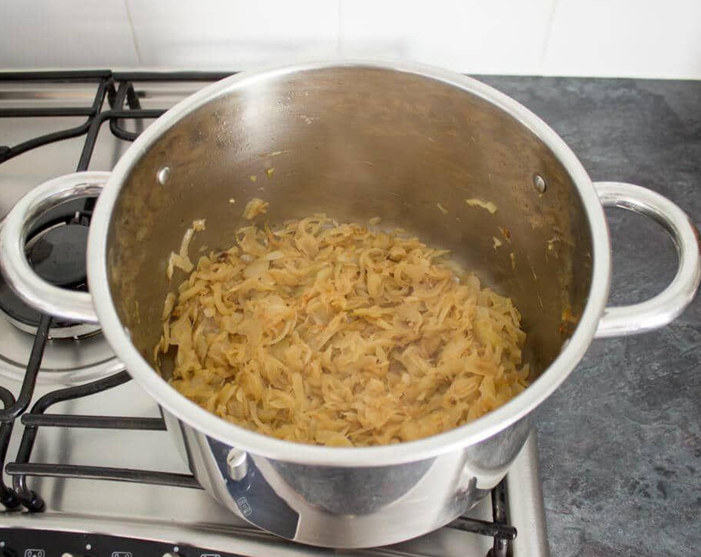 step 2 Continue to cook for approximately 25 to 35 minutes whilst stirring occasionally. You want to get a nice golden brown colour – try not to be impatient and give in early. Also, don’t worry too much if it catches on the bottom of the pan, it’s all adding caramelisation and flavour!