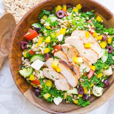 Chicken Kale and Farro Salad Recipe | SideChef