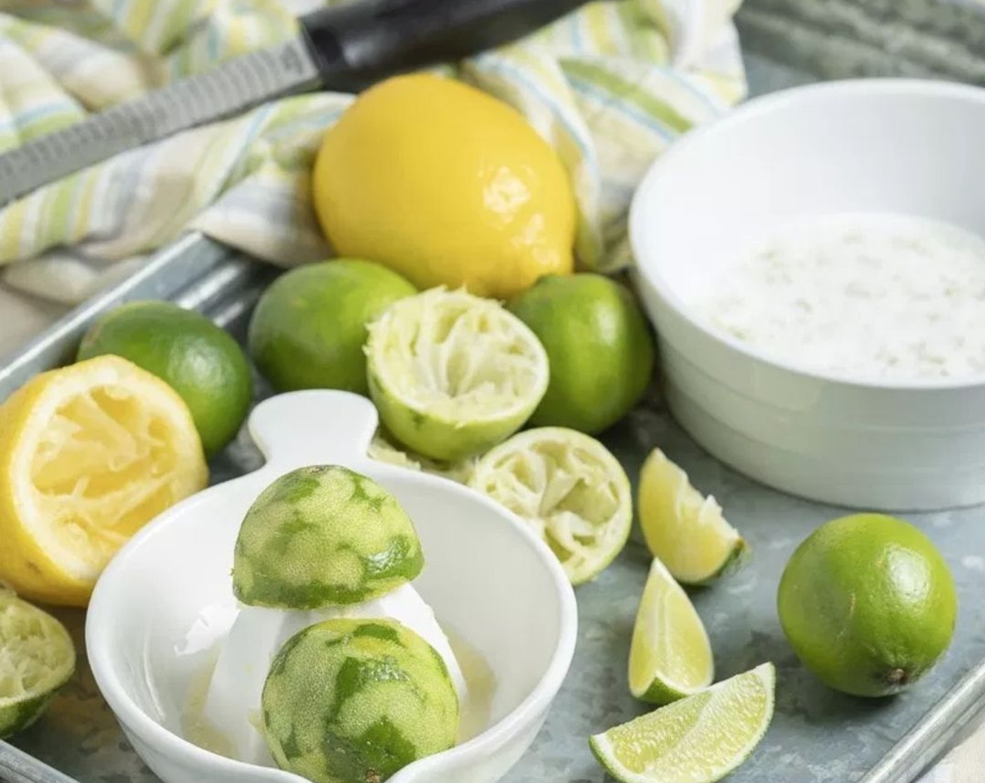 step 1 Bring Water (2 1/2 cups), Granulated Sugar (1/2 cup), and zest from the Limes (4) to a full boil, stirring occasionally to dissolve sugar. Allow mixture to boil for 1 minute. Remove from heat and cool completely. Can be made up to 2 days in advance and kept chilled.