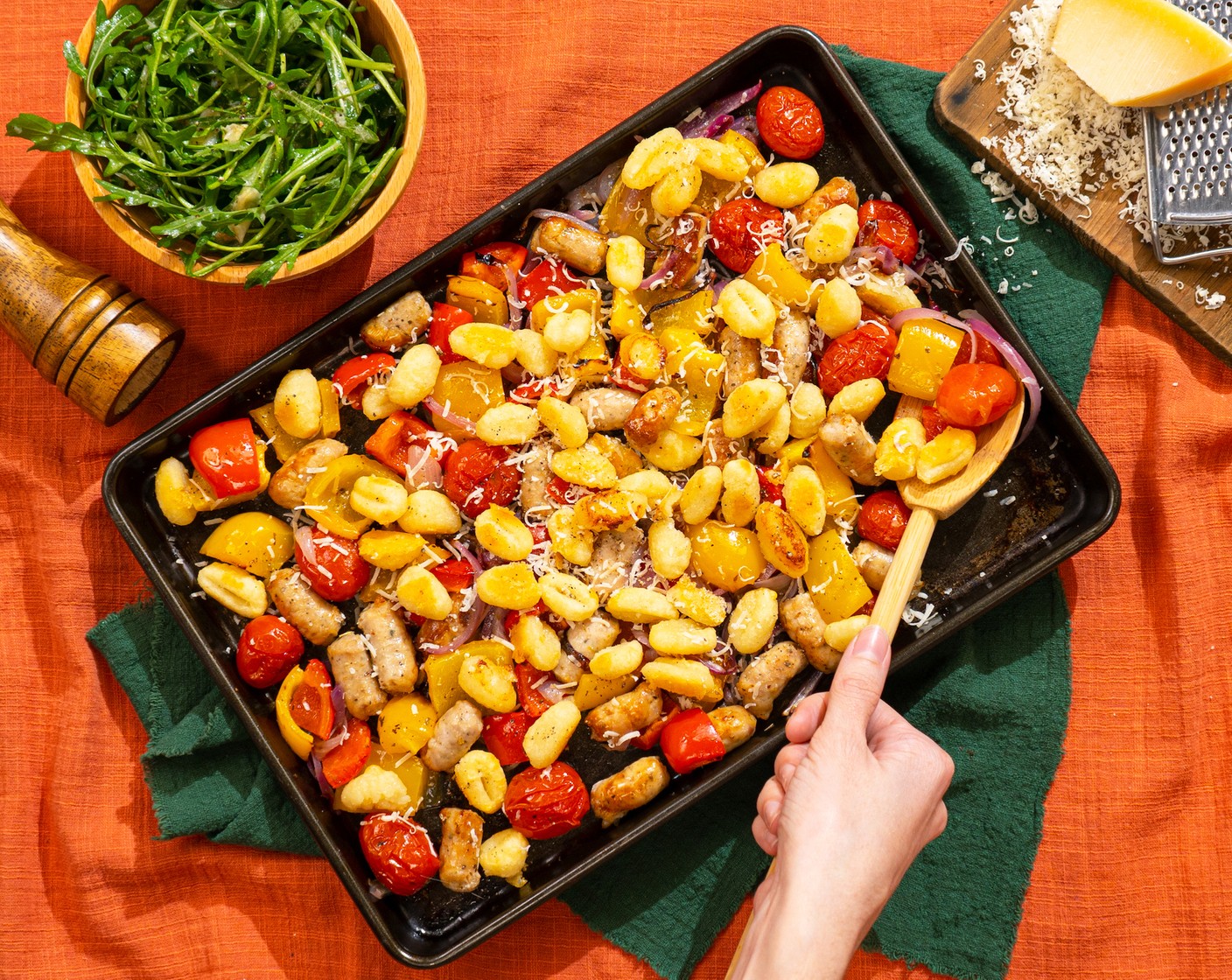 Sheet Pan Gnocchi with Chicken Sausage and Peppers