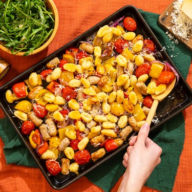 Sheet Pan Gnocchi with Chicken Sausage and Peppers Recipe | SideChef