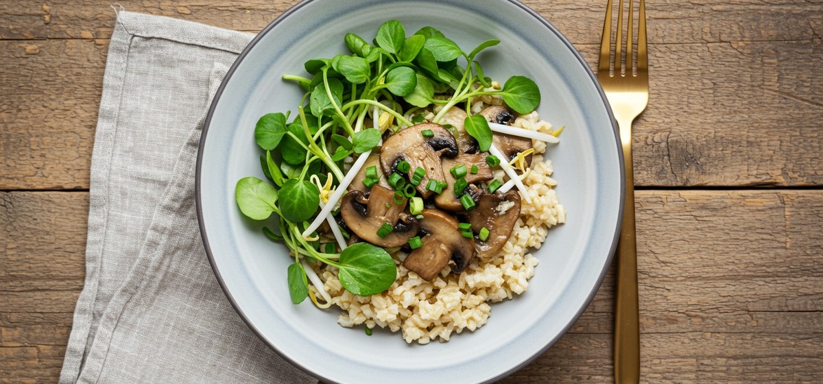 Mushroom Rice Bowl Recipe | SideChef