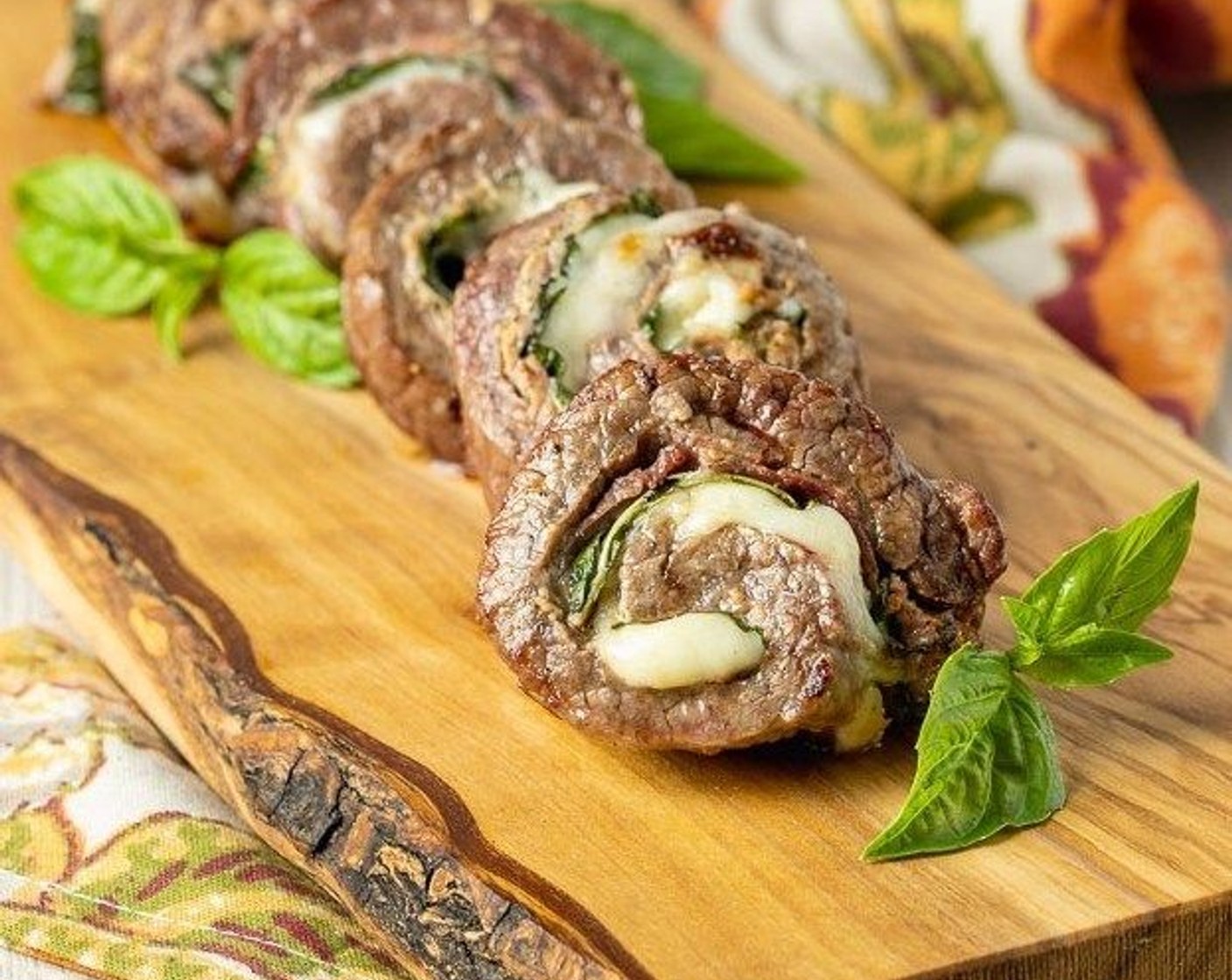 Grilled Stuffed Flank Steak With Pesto, Mozzarella, and Prosciutto Recipe, Recipe