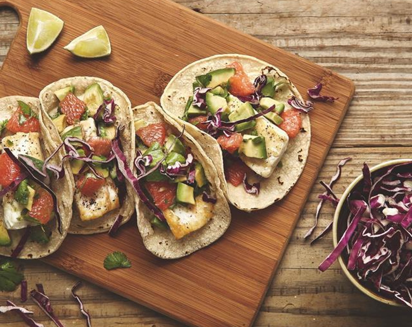 Halibut Tacos with Grapefruit Salsa