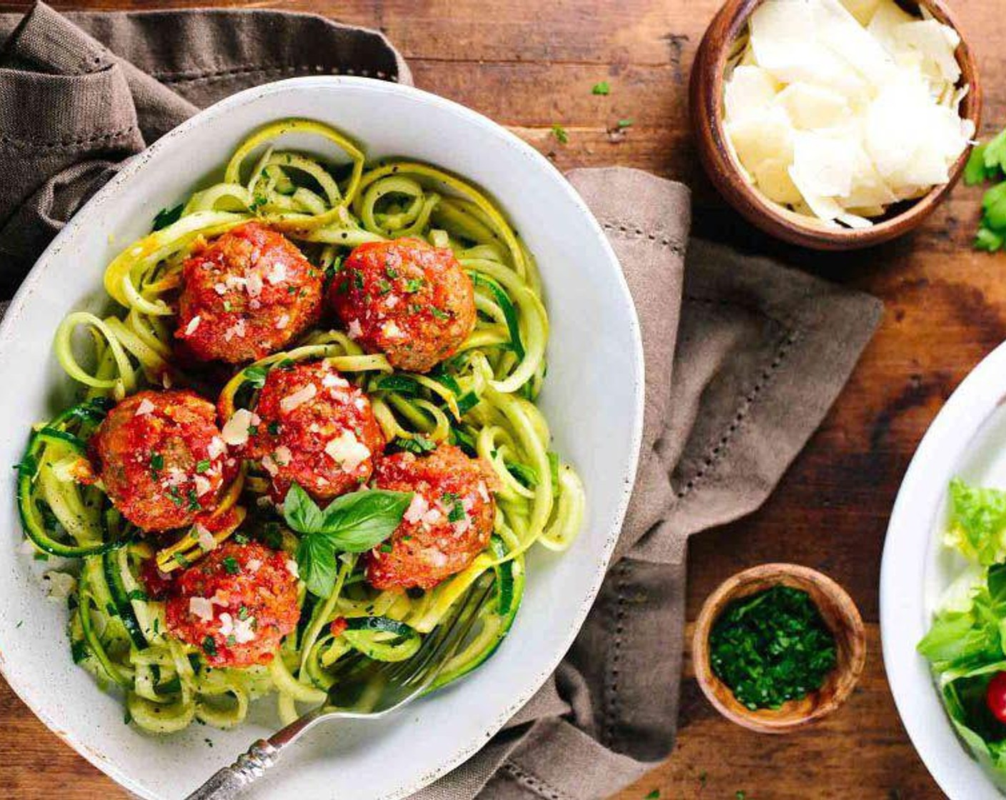 Slow Cooker Meatballs with Spiralized Noodles