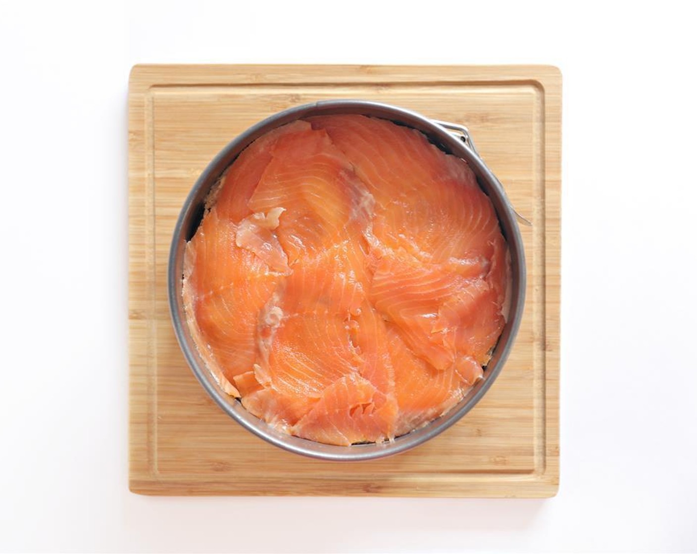 step 4 Top with Smoked Salmon (8 oz).