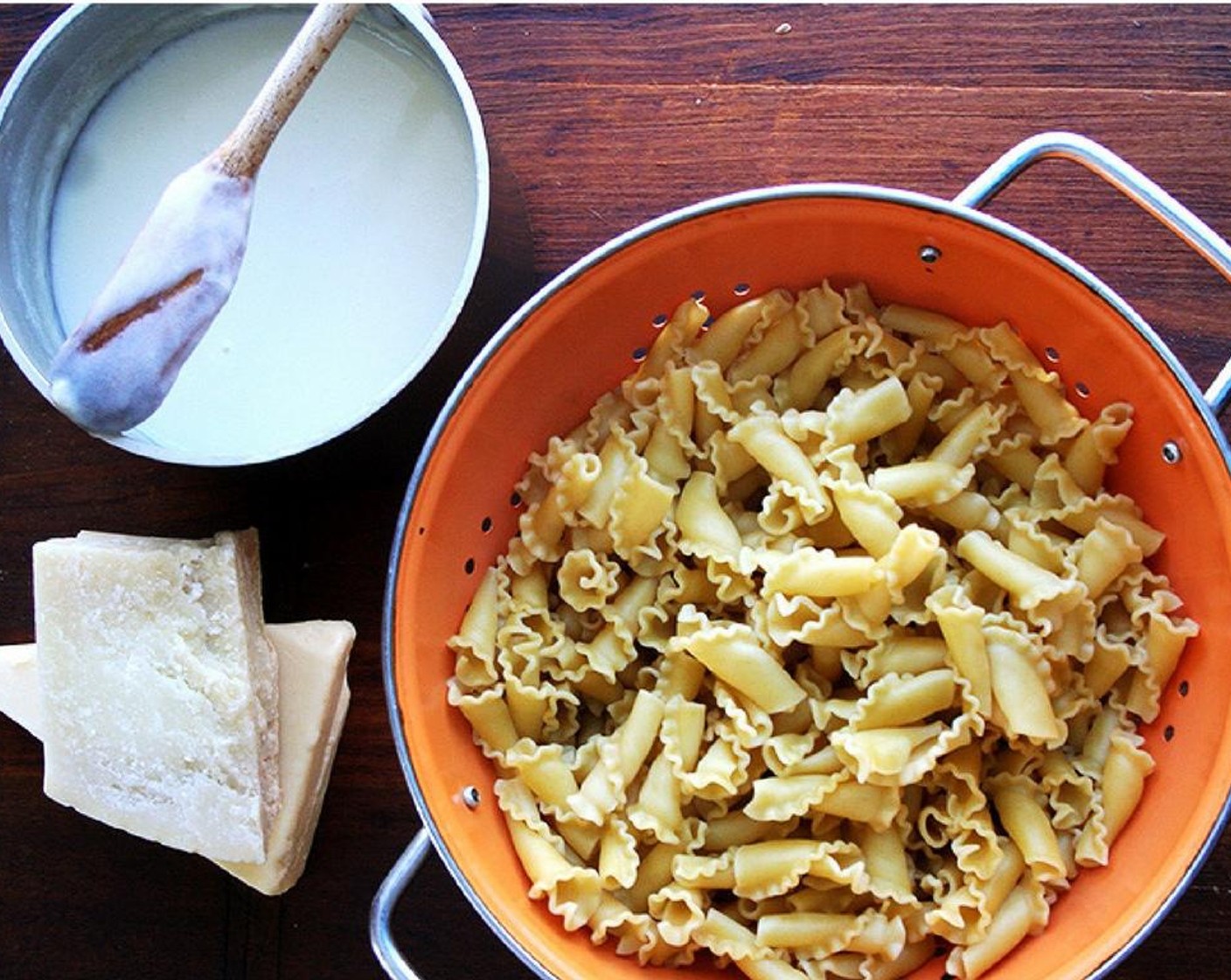 step 1 Preheat oven to 425 degrees F (220 degrees C). Bring a large pot of water to a boil. Add Kosher Salt (1 Tbsp). Boil Pasta (13 oz) for 2 minutes less than the box's suggested al dente time. Drain. Do not rinse. Set aside.