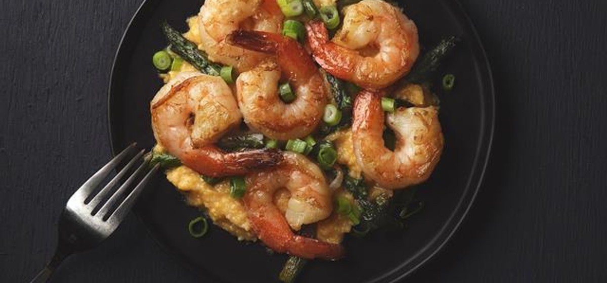 Shrimp and Asparagus with Parmesan Grits Recipe SideChef