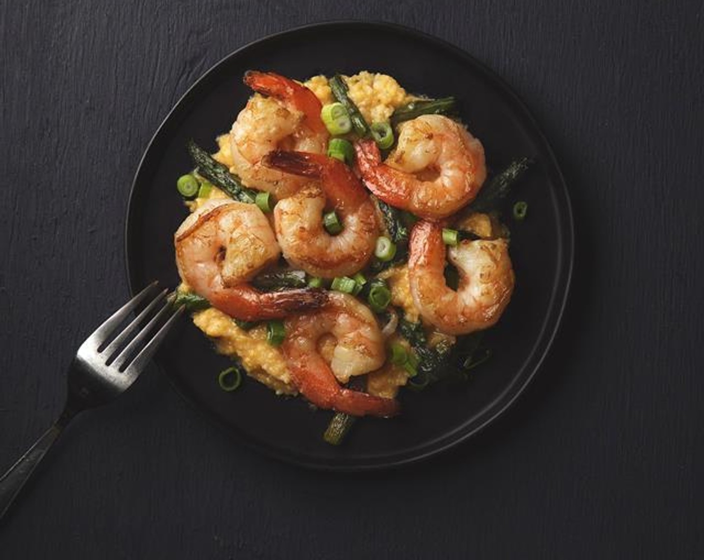 Shrimp and Asparagus with Parmesan Grits