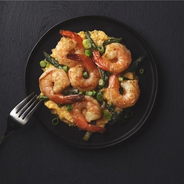 Shrimp and Asparagus with Parmesan Grits Recipe | SideChef