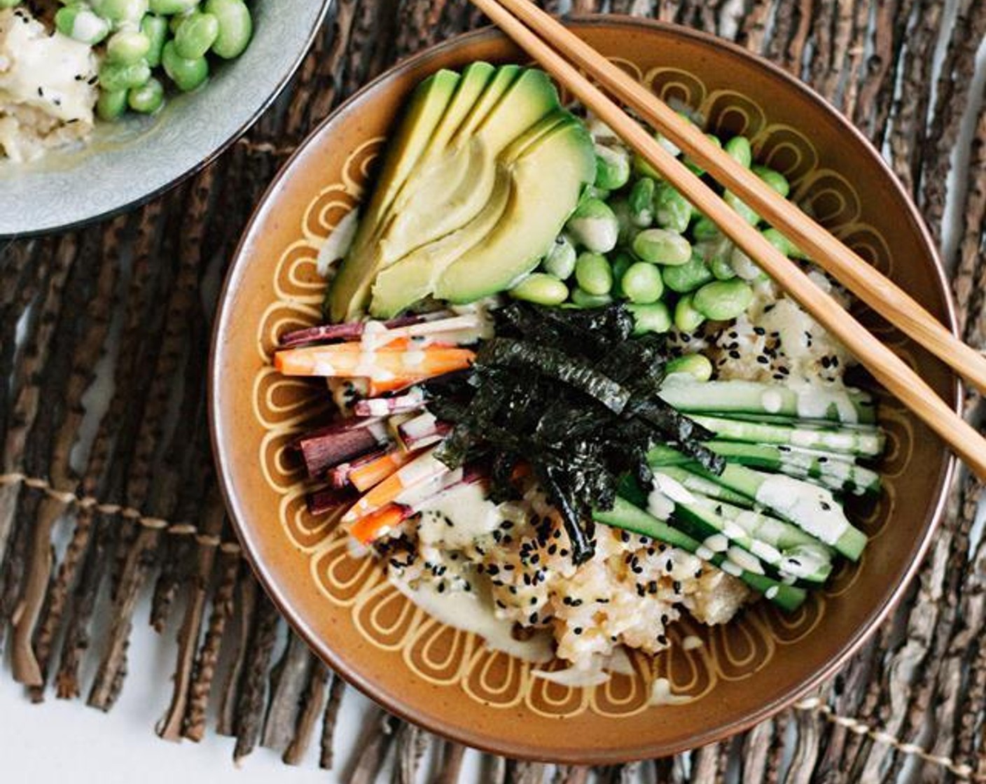 Vegetarian Sushi Bowls with Wasabi Mayo
