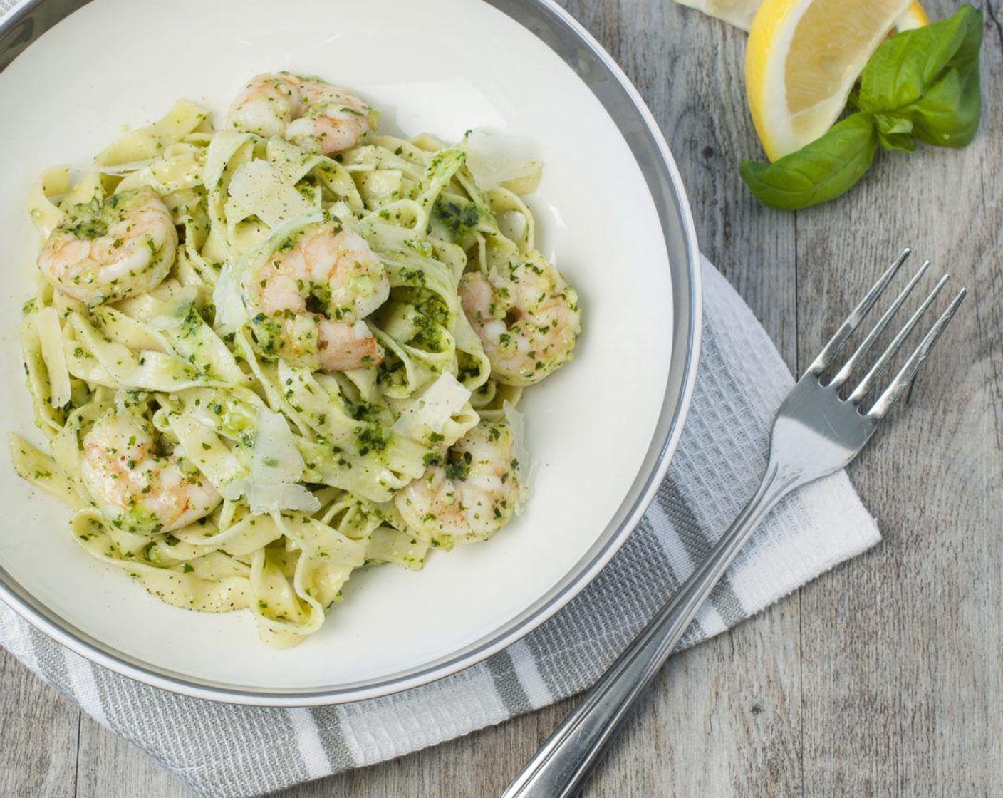 Shrimp and Pesto Pasta