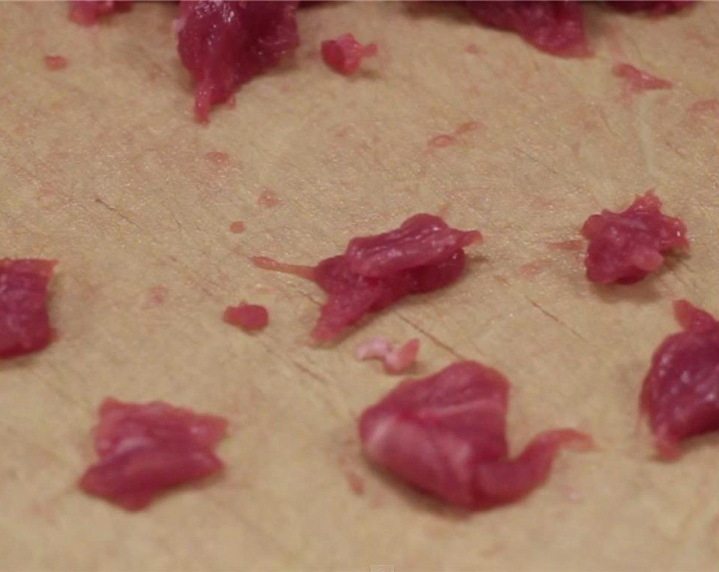 step 4 Cut the Lean Pork (10 oz) into approximately 1/4-inch cubes or smaller.