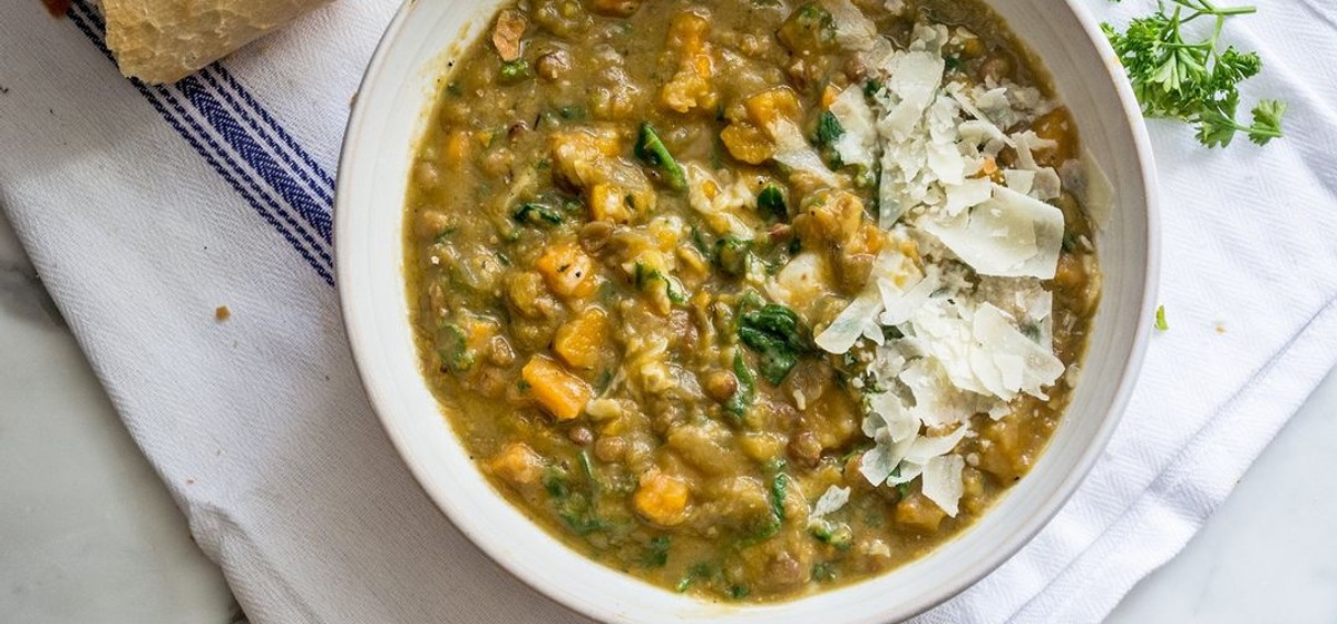 Instant Pot Split Pea Lentil and Butternut Squash Stew Recipe SideChef