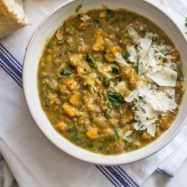 Instant Pot Split Pea Lentil and Butternut Squash Stew Recipe | SideChef